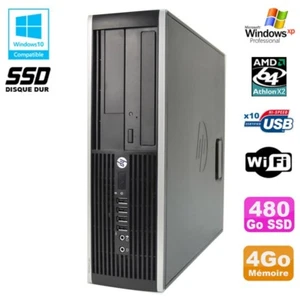 PC HP Compaq 6005 Pro SFF AMD 3GHz 4Go DDR3 480Go SSD Graveur WIFI Windows Xp - Photo 1/2