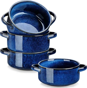 Starry Soup Bowls with Handles 30 Oz French Onion Soup Bowls Oven Safe Soup Bo - Picture 1 of 8