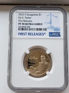 2022- S Sacagawea $1 Ely S. Parker First Releases NGC PF70  - Picture 1 of 2