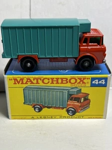 1960’s Matchbox Lesney # 44 Red/Green Refrigerator Truck + Box Near Mint To Mint - Bild 1 von 5
