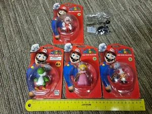 SUPER MARIO MINI FIGURE YOSHI PEACH TOAD BULLET BILL KEYRING PROMO NEW! Nintendo - Picture 1 of 5
