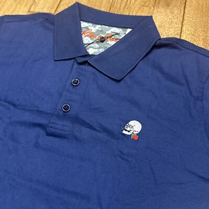 Robert Graham Poloshirt Herren Small Blau Archie Skull 💀 Rose 🌹 SS - Bild 1 von 8