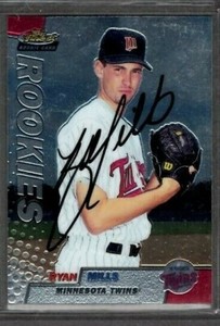 1999 Topps #132 Ryan Mills Minnesota Twins Baseball Signed Autograph (H64) 