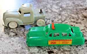 1950's Plastic Thomas Taxi & Allied Hauler Truck (USA) - Picture 1 of 20