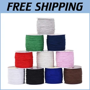 87 Yards Assorted Colors Elastic Thread for DIY Projects - 0.6mm Fine Thickness - Picture 1 of 9