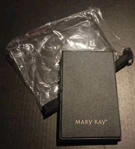 NEW MARY KAY Black Tri-Fold Mirror Make-Up Skincare Consultant Case + POUCH - Picture 1 of 8