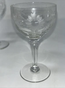 Geschliffene Blumen Sonnenblume Kristall Weinglas - 4 oz - 3er Set Schnapsglas - Bild 1 von 4