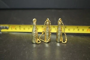 Coca-Cola Bottle Keychain 2-inch Brass NOS 1992 Lot of 3 PT2 - Bild 1 von 4