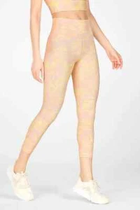 Fabletics Powerhold Mujer Talla Grande Rosa Amarillo Mármol Leggings Yoga - Imagen 1 de 10