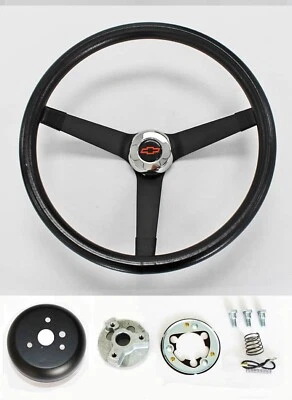 60-69 Chevy Truck C10 C20 14 3/4" vintage negro volante rojo pajarita tapa Foto 1 de 4