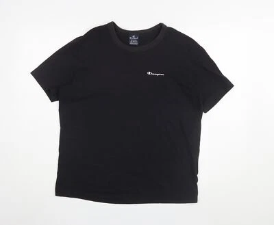 Champion Men's Black T-Shirt Medium, Solid Casual Tee - Image 1 of 4