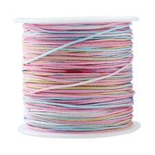 50 Yards Pink Dyed Thread Knotting Cord for Braiding Bracelets Necklaces Crafts