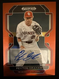 Prizm Draft Picks 2022 Peyton Graham PDP51 rojo Prizm autógrafo #/50 Oklahoma RC - Imagen 1 de 2