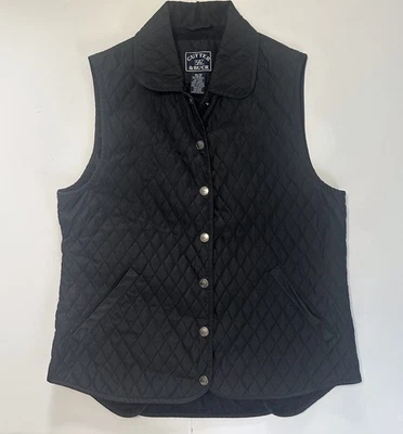 Cutter & Buck Black Quilted Winter Vest Women’s Medium Pockets Snap Buttons - Image 1 of 4