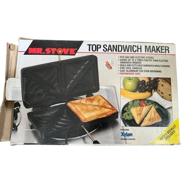 Mr. Stove Top Sandwich Maker Press NEW box NonStick VTG Kitchen Cooking NIB - Image 1 of 4