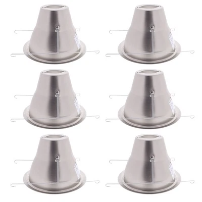 6 Lithonia Lighting 5" níquel abierto brida estrecha acabado empotrado adorno 5O2BN Foto 1 de 4