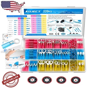 Professionelle 320 Stück Schrumpf-Drahtverbinder - Langlebig, Wasserdicht Marine - Bild 1 von 10