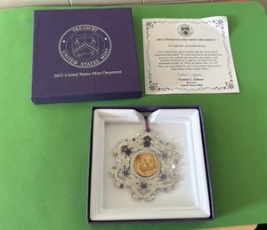 2022 Uncirculated American Innovation $1 United States Mint Ornament & Box w/COA - Picture 1 of 7