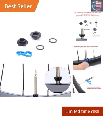 Kit de conversión de válvula Schrader a Presta de aluminio duradero - Paquete de 2, ligero Foto 1 de 4