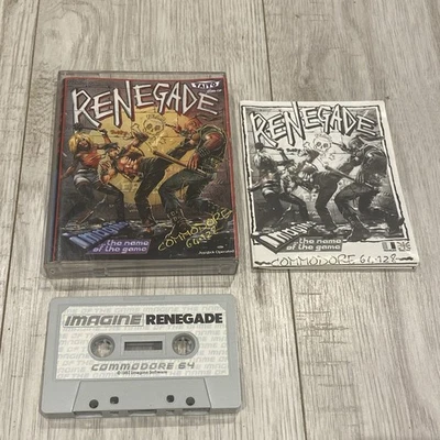 Commodore C64 C128 Game - RENEGADE - TESTED - Extremely Rare TAITO Version  - Image 1 of 4