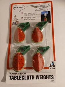**BRAND NEW IN PACKAGE** Charming Watermelon Tablecloth Weighted Clips - Picture 1 of 6