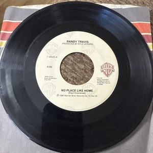 Randy Travis No Place Like Home / Send My Body 45 RPM Record Warner Bros 1986 - Picture 1 of 2