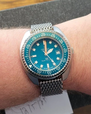 Reloj para hombre Certina DS PH1000M STC esfera verde azulado, 43,5 mm con pulsera de malla de tiburón Foto 1 de 4