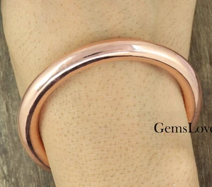 Brandneu Rein Massiv Dick Rund Kupfer Schwer Armreif 9 Zoll 103 Gramm Kara Kada - Bild 1 von 7