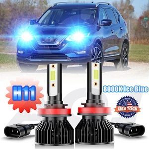 2pcs LED Headlight Low Kit H11 80000K COB Bulbs for Nissan Rogue 2008-2019 - Picture 1 of 11