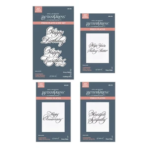 Spellbinders BetterPress Copperplate Happy Everything Sentiments Bundle : June - Foto 1 di 6