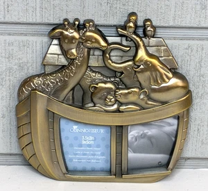 KENNER Arche Noah gebürstetes Messing farbig Baby Kinder Bilderrahmen ~ 3,5" x 2" - Bild 1 von 5