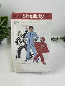 Skeleton Devil Astronaut Costume Boys Size M (7-8) Vintage 70s Pattern CUT 6696 - Picture 1 of 2