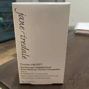 NIB Jane Iredale Dry Sunscreen Powder-Me Refillable Brush & Refills TRANSLUCENT - Picture 1 of 1