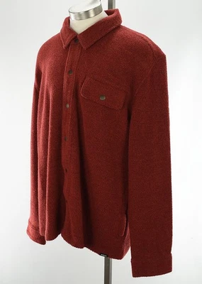 PRANA Rust Heather INCREDIWOOL Slim Fit Wool Blend Overshirt Jacket XXL NWT - Image 1 of 2