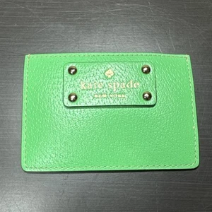 Kate Spade Wellesley Graham Slim Card Holder Green Leather - Bild 1 von 4