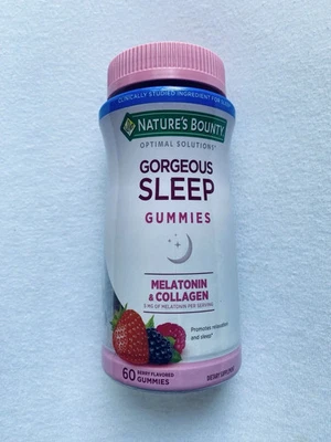 Nature’s Bounty  Gorgeous Sleep 5mg Melatonin Collagen 60 Gummy Exp. 04/2026 - Image 1 of 4