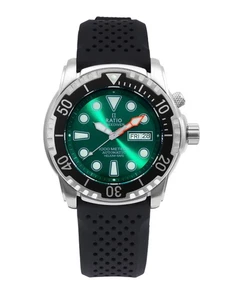 Orologio Uomo Ratio FreeDiver Helium-Safe 1000M Zaffiro Automatico 1068HA90-34VA-GRN - Foto 1 di 6
