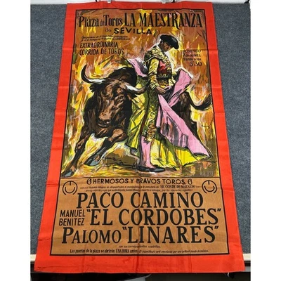 Plaza de Toros La Maestranza Sevilla Bullfighting Poster Fabric Tapestry - Image 1 of 4