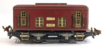 Lionel 248 Electric Loco Red, Cream, Brass Trim Prewar O Gauge - Image 1 of 4