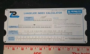 Permutit Sybron Co Langelier Index Calculator Slide Ruler Los Angeles CA *READ* - Picture 1 of 3