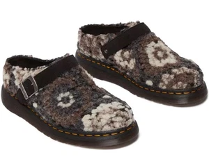 Dr. Martens Herren Größe 12 Schwarz Isham Häkel Wolle Wildleder Slipper Pantoletten Schuhe Neu - Bild 1 von 8