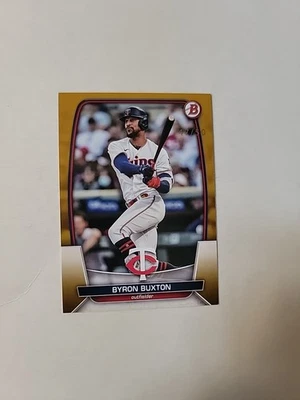 2023 Bowman Baseball Bryon Buxton #1 Gold 47/50 - SD9225 - Image 1 of 2