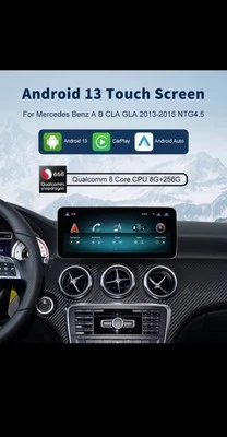 Android 13 Touch Screen per Mercedes Benz AB CLA GLA W176 X117 6GB + 256GB 12.3" - Immagine 1 di 4