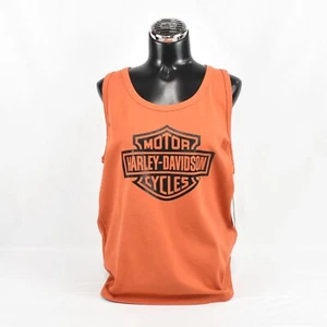 Harley-Davidson Women's Tank, Knit, Orange, Bar And Shield Graphic, (96202-23VW) - Picture 1 of 4