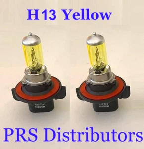 2 Pcs H13 Xenon Plasma Yellow High / Low Beam Head Light Bulbs 3000K 170W/160W - Picture 1 of 3