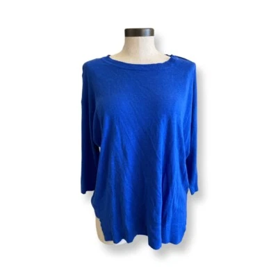 Cullen NUEVO Suéter Ligero para Mujer Tejido L Azul Algodón Viscosa Top Foto 1 de 2