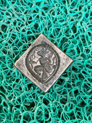 Antique Collectible Olden Bronze Hand Carved God Hanuman Figure Jewelry Mold Die - Image 1 of 4