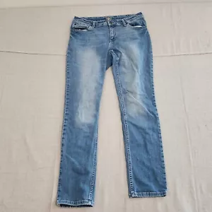 J Jill Jeans Womens 8 Light Blue Denim Skinny Ankle Stretch Mid Rise 32x30 - Picture 1 of 15