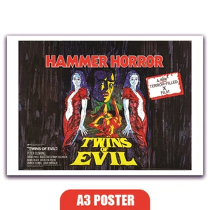 Twins of Evil - Hammer Horror (Reproduction A3 Poster) - Foto 1 di 3