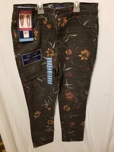 Pantalones de mezclilla Bandolino negros florales para mujer talla 10 nuevos con etiquetas  - Imagen 1 de 6